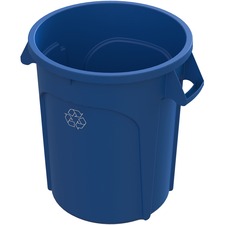 Value-Plus Container 44 Gallon Plastic Blue Recycle