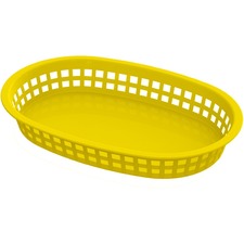 Impact Products Food Basket Rectangle Round End Yellow