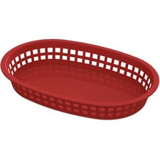 Impact Products Food Basket Rectangle Round End Red