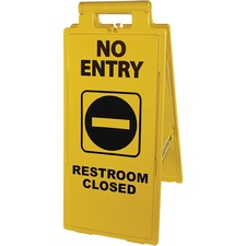 2x4 "No Entry/Restroom Closed" 2X4 Floor Sign