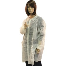 Impact Products Heavy Duty 3-Pocket Disposable Lab Coat