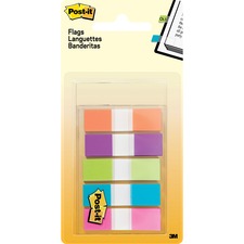 Post-it&reg; 1/2"W Flags in On-the-Go Dispenser - Bright Colors