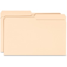 Business Source 1/2-cut Tab Legal Manila File Folders