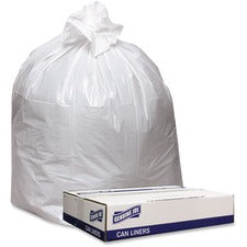 Genuine Joe Extra Heavy-duty White Trash Can Liners