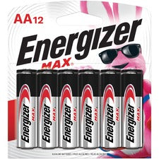 Energizer MAX Alkaline AA Batteries, 12 Pack