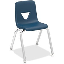 Lorell 14" Seat-height Stacking Student Chairs - 4/CT