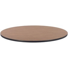 Lorell Medium Oak Laminate Round Activity Tabletop