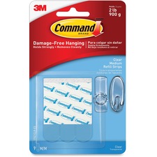 Command&trade; Clear Medium Refill Strips