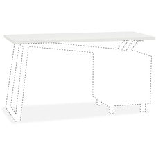 Mayline Glass Top for 2-Drawer Pedestal V-Desk Base
