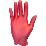 Safety Zone Powder Free Red Vinyl Gloves