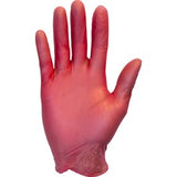Safety Zone Powder Free Red Vinyl Gloves