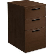 HON 10500 Series Mocha Laminate Furniture Components Pedestal - 3-Drawer
