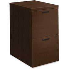 HON 10501 Series Mocha Laminate Furniture Components Pedestal - 2-Drawer