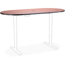 Safco Electric Table Cherry Laminate Racetrck Tabletop