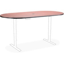 Safco Electric Table Cherry Laminate Racetrck Tabletop
