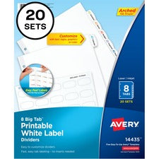 Avery&reg; Big Tab Dividers - Easy Peel Printable Labels