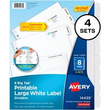 Avery&reg; Big Tab Dividers - Large Easy Peel Printable Labels