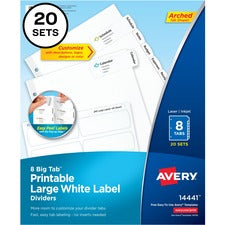 Avery&reg; Big Tab Dividers - Large Easy Peel Printable Labels