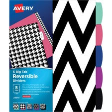 Avery&reg; Write & Wipe Big Tab Reversible Fashion Dividers