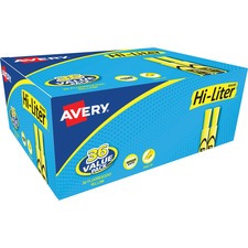 Avery&reg; Hi-Liter Desk-Style Highlighters - SmearSafe
