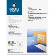 Business Source Bright White Premium-quality Shipping Labels