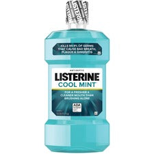 LISTERINE&reg; Cool Mint Antiseptic Mouthwash for Bad Breath - 1.5 L - Blue