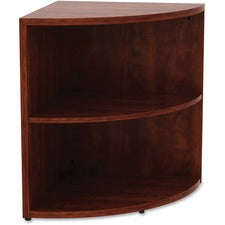 Lorell Essentials Series Cherry Laminate Corner Bookcase