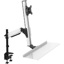 Lorell Mounting Arm for Monitor, Keyboard, Mouse - Black, Silver