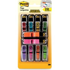 Post-it&reg; 1/2"W Arrow Message Flags with 70 Bonus Standard Flags - 10 Total Dispensers