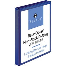 Sparco Easy Open Nonstick D-Ring View Binder