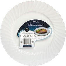 Classicware WNA Comet Heavyweight Plastic White Plates