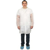 Safety Zone 28 Gram Spunbond Polypropylene Lab Coat