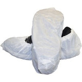 Safety Zone White Cast Polyethylene Shoe Cover with Textured Tread