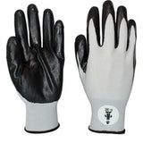 Safety Zone Black/Gray Coated Knit Gloves