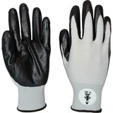 Safety Zone Black/Gray Coated Knit Gloves