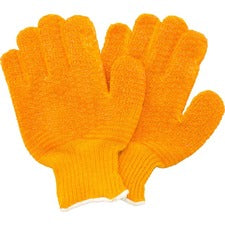 Safety Zone Orange Nylon Knit with PVC Criss-Cross Grip