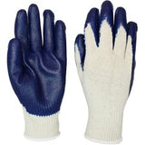 Safety Zone Blue/Natural Coated Knit Gloves