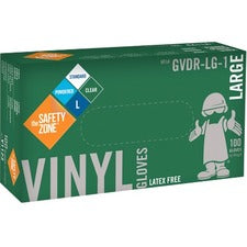 Safety Zone Powdered Clear Vinyl Gloves