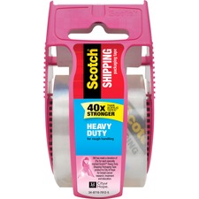 Scotch&reg; Shipping Packaging Tape- Pink Dispenser