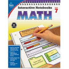Carson Dellosa Education Grade 7 Math Interactive Notebook Interactive Printed Book