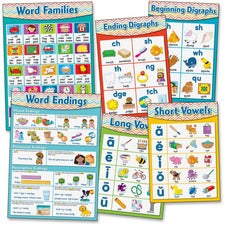 Carson Dellosa Education Chevron Language Arts Bulletin Board Set