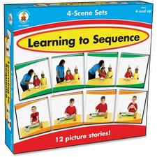 Carson Dellosa Education Learning To Sequence 4-scene Board Game