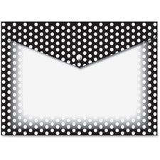 Ashley B/W Dots Design Snap Poly Folders