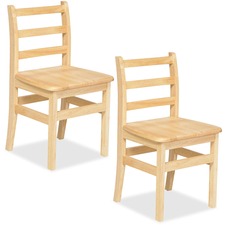 Early Childhood Resources 12" 3 Rung Ladderback Chair - Assembled