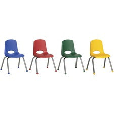 ECR4KIDS 10" Stack Chair with Matching Legs, 6 Piece - AS