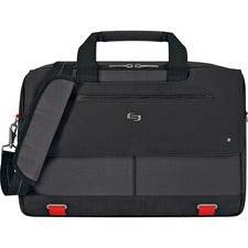 Solo Aegis Carrying Case (Briefcase) for 15.6" Notebook - Black, Red
