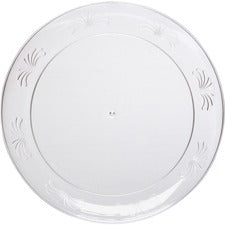 Designerware WNA Comet 6" Floral Rim Disposable Clear Plate