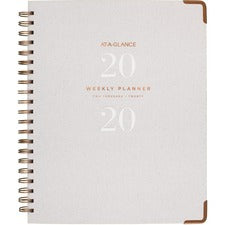 At-A-Glance Signature Collection Hardcover Weekly/Monthly Planner, Gray