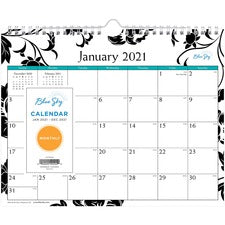 Blue Sky Barcelona Unruled Blocks Wall Calendar