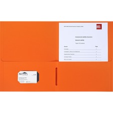 Business Source 8-1/2x11 Double Pocket Portfolio